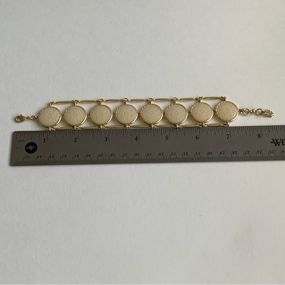 Gold & Silver Bracelet Lot 3 Pieces Cuff Medallion Beaded Wrap - Picture 17 of 17